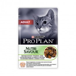 ПРО ПЛАН Влажный корм для взрослых кошек Purina Pro Plan Adult, ягнёнок, пауч, 85 г